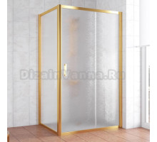 Душевой уголок Vegas Glass ZP+ZPV 110*90 09 02 профиль золото, стекло шиншилла