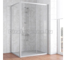 Душевой уголок Vegas Glass ZP+ZPV 120*90 07 01 профиль матовый хром, стекло прозрачное