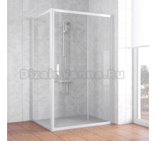 Душевой уголок Vegas Glass ZP+ZPV 120*90 01 01 профиль белый, стекло прозрачное