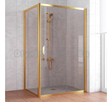 Душевой уголок Vegas Glass ZP+ZPV 120*90 09 05 профиль золото, стекло бронза