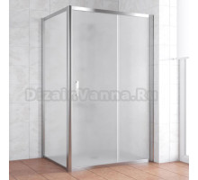 Душевой уголок Vegas Glass ZP+ZPV 120*90 08 10 профиль глянцевый хром, стекло сатин