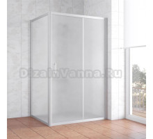 Душевой уголок Vegas Glass ZP+ZPV 120*90 07 10 профиль матовый хром, стекло сатин