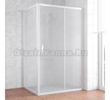 Душевой уголок Vegas Glass ZP+ZPV 120*90 01 10 профиль белый, стекло сатин