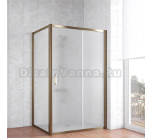 Душевой уголок Vegas Glass ZP+ZPV 120*90 05 10 профиль бронза, стекло сатин