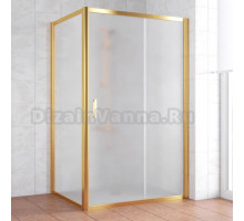Душевой уголок Vegas Glass ZP+ZPV 120*90 09 10 профиль золото, стекло сатин