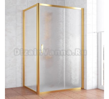 Душевой уголок Vegas Glass ZP+ZPV 120*90 09 02 профиль золото, стекло шиншилла