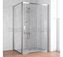 Душевой уголок Vegas Glass ZP+ZPV 130*90 08 01 профиль глянцевый хром, стекло прозрачное