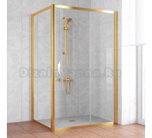 Душевой уголок Vegas Glass ZP+ZPV 130*90 09 01 профиль золото, стекло прозрачное