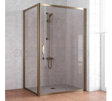 Душевой уголок Vegas Glass ZP+ZPV 130*90 05 05 профиль бронза, стекло бронза