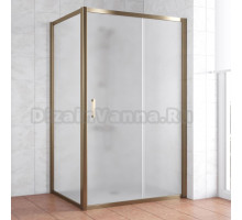 Душевой уголок Vegas Glass ZP+ZPV 130*90 05 10 профиль бронза, стекло сатин