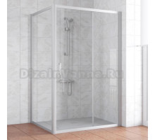 Душевой уголок Vegas Glass ZP+ZPV 140*90 07 01 профиль матовый хром, стекло прозрачное