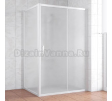 Душевой уголок Vegas Glass ZP+ZPV 140*90 01 10 профиль белый, стекло сатин