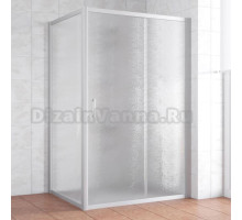 Душевой уголок Vegas Glass ZP+ZPV 140*90 07 02 профиль матовый хром, стекло шиншилла
