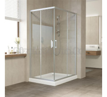 Душевой уголок Vegas Glass ZA-F 100*80 07 01 профиль матовый хром, стекло прозрачное