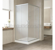 Душевой уголок Vegas Glass ZA-F 100*80 07 10 профиль матовый хром, стекло сатин