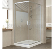 Душевой уголок Vegas Glass ZA-F 90*80 07 01 профиль матовый хром, стекло прозрачное