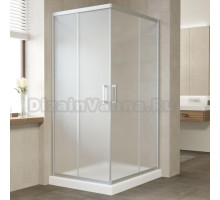 Душевой уголок Vegas Glass ZA-F 90*80 07 10 профиль матовый хром, стекло сатин
