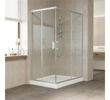 Душевой уголок Vegas Glass ZA-F 120*80 07 01 профиль матовый хром, стекло прозрачное