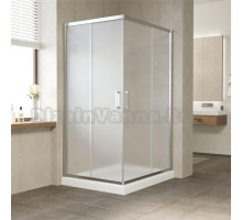Душевой уголок Vegas Glass ZA-F 100*90 08 10 профиль глянцевый хром, стекло сатин