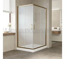 Душевой уголок Vegas Glass ZA-F 100*90 05 10 профиль бронза, стекло сатин