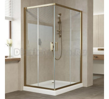 Душевой уголок Vegas Glass ZA-F 110*90 05 01 профиль бронза, стекло прозрачное