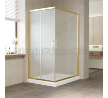 Душевой уголок Vegas Glass ZA-F 110*90 09 10 профиль золото, стекло сатин