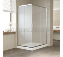 Душевой уголок Vegas Glass ZA-F 120*90 08 10 профиль глянцевый хром, стекло сатин