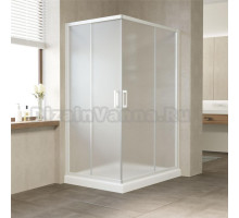 Душевой уголок Vegas Glass ZA-F 120*90 01 10 профиль белый, стекло сатин