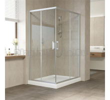 Душевой уголок Vegas Glass ZA-F 110*100 07 01 профиль матовый хром, стекло прозрачное