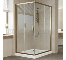 Душевой уголок Vegas Glass ZA-F 110*100 05 01 профиль бронза, стекло прозрачное
