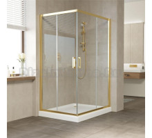 Душевой уголок Vegas Glass ZA-F 110*100 09 01 профиль золото, стекло прозрачное