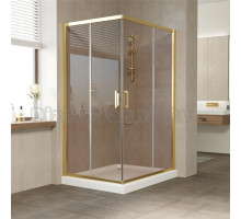 Душевой уголок Vegas Glass ZA-F 110*100 09 05 профиль золото, стекло бронза