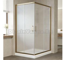 Душевой уголок Vegas Glass ZA-F 110*100 05 10 профиль бронза, стекло сатин