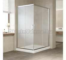 Душевой уголок Vegas Glass ZA-F 120*100 08 10 профиль глянцевый хром, стекло сатин
