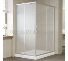 Душевой уголок Vegas Glass ZA-F 120*100 07 10 профиль матовый хром, стекло сатин