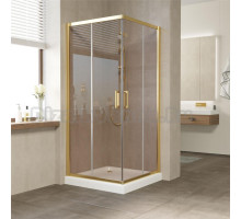 Душевой уголок Vegas Glass ZA 80 09 05 профиль золото, стекло бронза