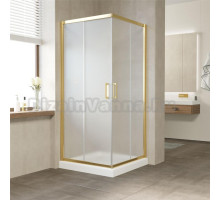 Душевой уголок Vegas Glass ZA 80 09 10 профиль золото, стекло сатин