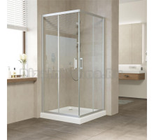 Душевой уголок Vegas Glass ZA 90 07 01 профиль матовый хром, стекло прозрачное