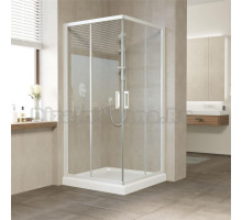 Душевой уголок Vegas Glass ZA 90 01 01 профиль белый, стекло прозрачное
