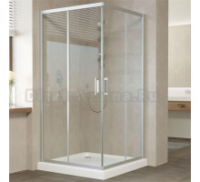Душевой уголок Vegas Glass ZA 100 07 01 профиль матовый хром, стекло прозрачное