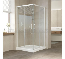 Душевой уголок Vegas Glass ZA 0100 01 01 профиль белый, стекло прозрачное