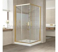 Душевой уголок Vegas Glass ZA 0100 09 01 профиль золото, стекло прозрачное