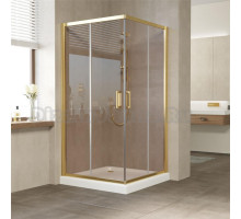 Душевой уголок Vegas Glass ZA 100 09 05 профиль золото, стекло бронза