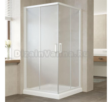 Душевой уголок Vegas Glass ZA 0100 01 10 профиль белый, стекло сатин