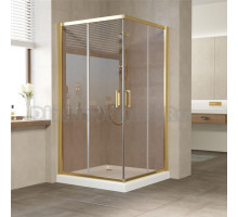 Душевой уголок Vegas Glass ZA 110 09 05 профиль золото, стекло бронза