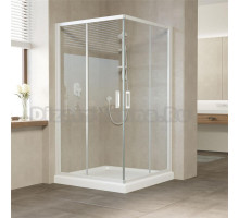 Душевой уголок Vegas Glass ZA 0120 01 01 профиль белый, стекло прозрачное