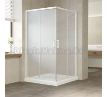 Душевой уголок Vegas Glass ZA 0120 01 10 профиль белый, стекло сатин