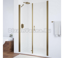 Душевая дверь в нишу Vegas Glass EP-F-2 105 05 01 R профиль бронза, стекло прозрачное