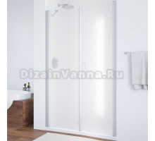Душевая дверь в нишу Vegas Glass EP-F-2 105 07 10 R профиль матовый хром, стекло сатин