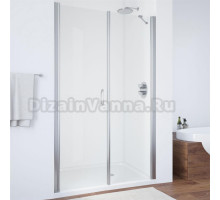 Душевая дверь в нишу Vegas Glass EP-F-2 105 08 01 L профиль глянцевый хром, стекло прозрачное